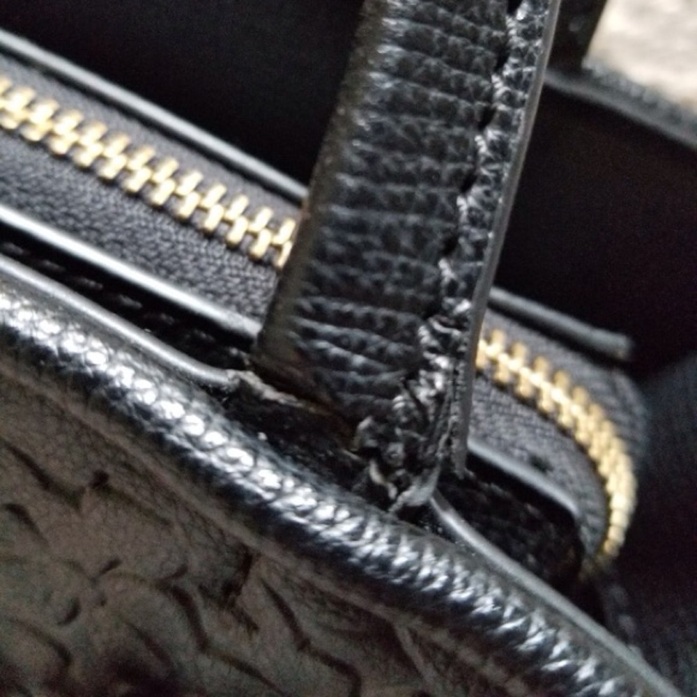 Karl Lagerfeld Black Paris maybelle satchel FLAW - Picture 4 of 16